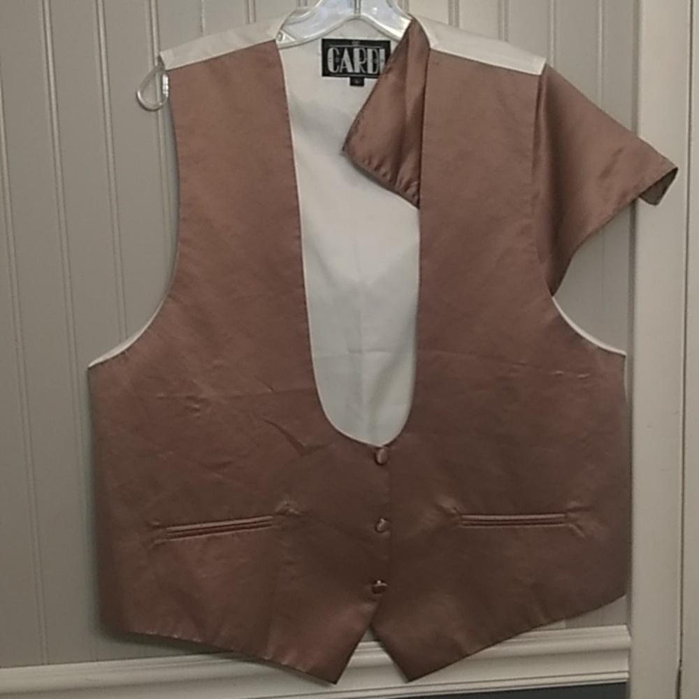 latte satin vest set